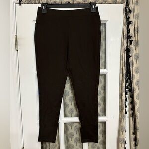 Women’s Large Philosophy dark brown Treggings leggings  EUC